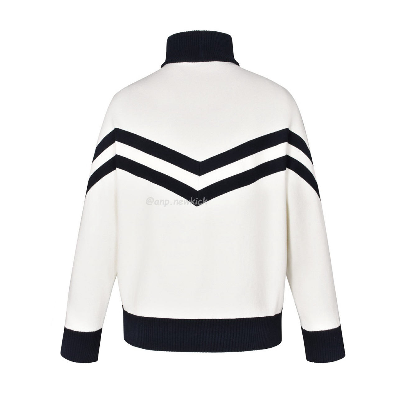 Louis Vuitton Knitted Cotton Sailor Blouson White Navy (6) - newkick.org